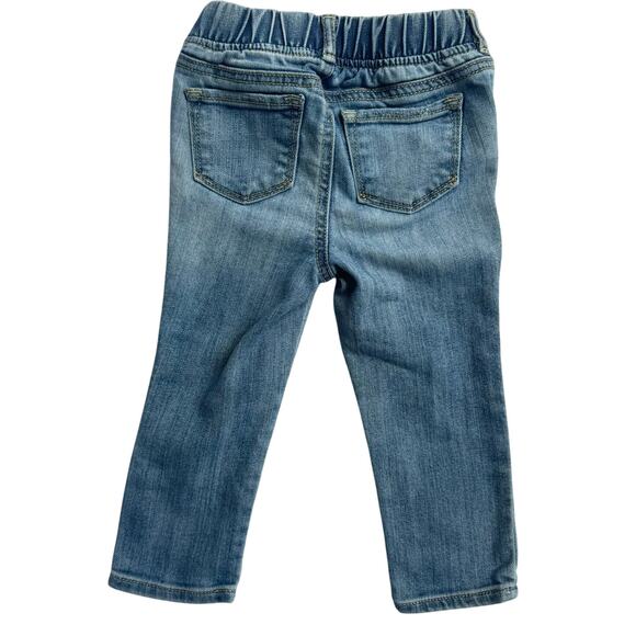 Disney Gap Girls 2T Jean Leggings Mickey Minnie Mouse Embroidered Stretch Denim - Picture 7 of 7